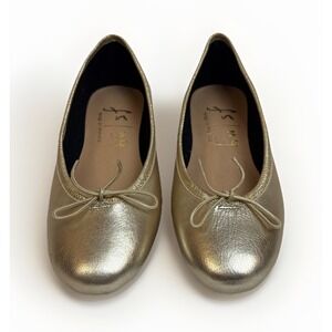 FS/NY French Sole Womens Zoe Ivory Gold Metallic Ballet Flats Size 36EU 5.5US